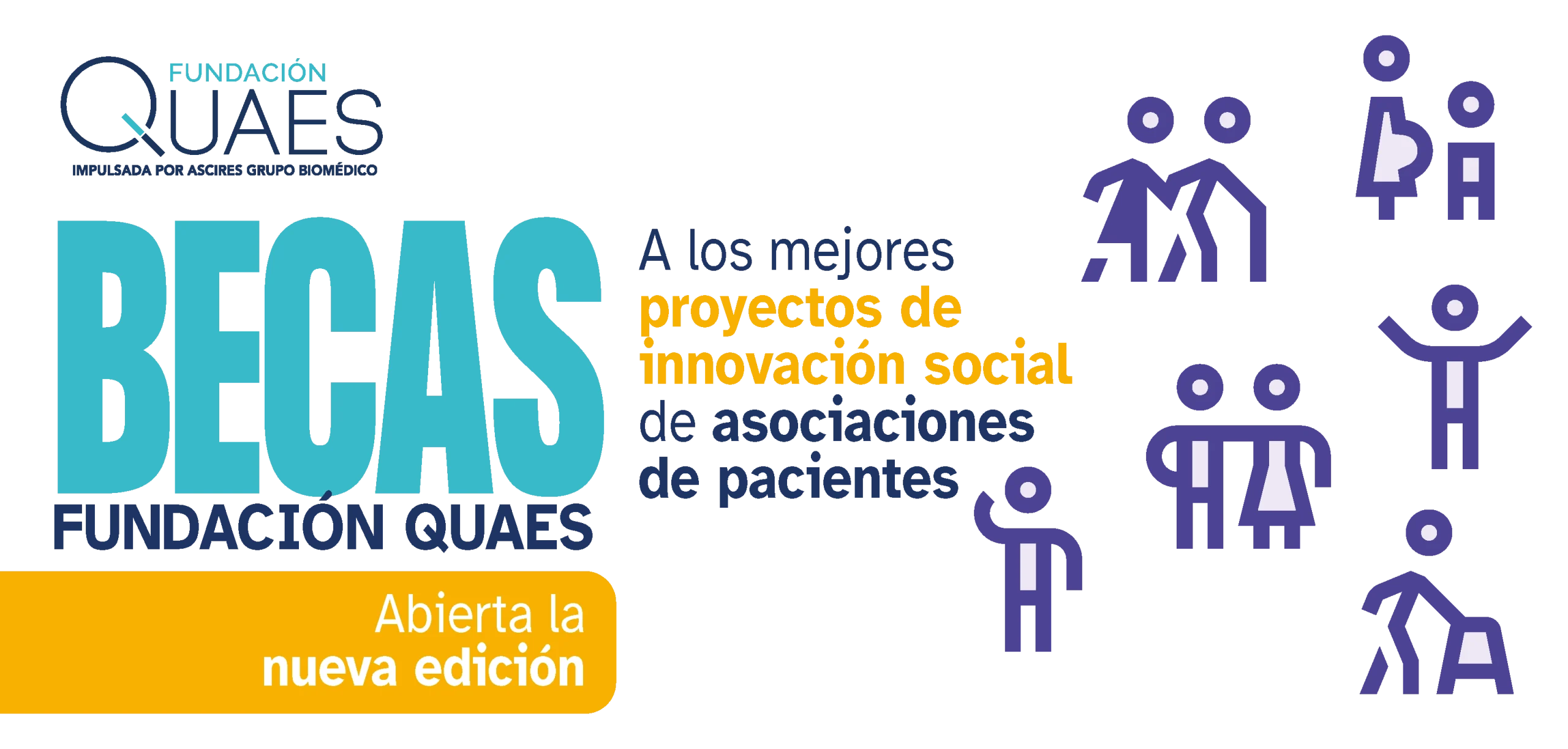 Abierta la nueva edición de becas Fundación QUAES a los mejores proyectos de innovación social  de las asociaciones de pacientes